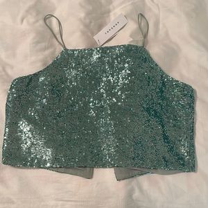 Sequined topshop crop top - US Sz 10